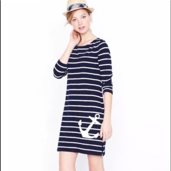J. Crew Dresses & Skirts - ⚓️ J.CREW Navy Striped Nautical Dress